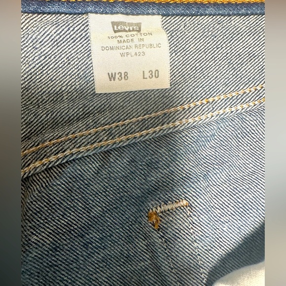 Levis 501XX Blue Button Fly Jeans, 90s Y2K, Size 34 x 28 - Picture 4 of 14